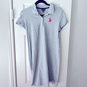 POLO dress with polka dot and pink details